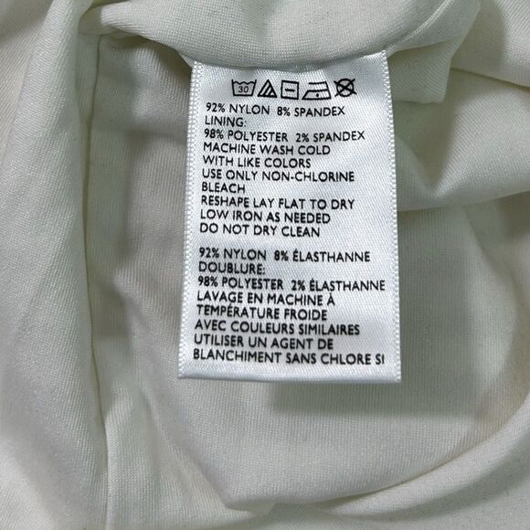 Anthropologie Silence + Noise White Striped Sparkly White Layered Dress Mini Med - Picture 10 of 12